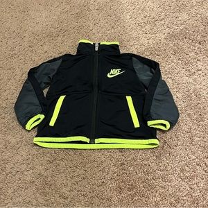 Green, Black, and Gray Nike Zip-Up Sweatshirt